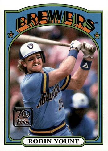 Robin Yount 2021 Topps Update 70th Anniversary Logo Patches #T70PRY