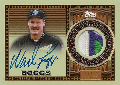 WADE BOGGS 2021 Topps Update 70th Anniversary Logo Patch Card #T70-WB  Sharp! 🔥