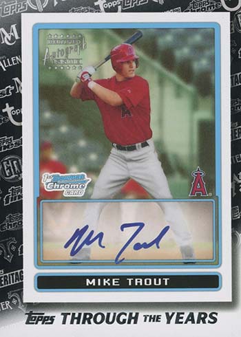 Mike Trout Autographed 2021 Topps Triple Threads Gold Relics