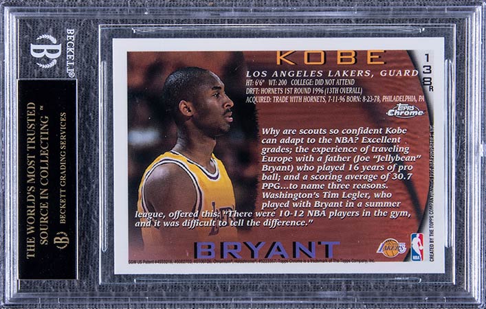 1996 Topps Chrome Kobe Bryant (Refractor)