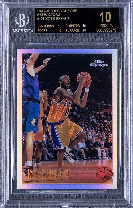 Kobe Bryant 1996-97 Topps Chrome Refractor BGS 10 Nets $1.8 Million