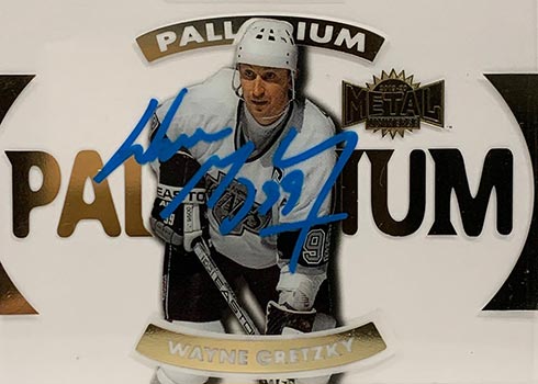 2019-20 Upper Deck Clear Cut Hockey Metal Universe Palladium Autographs Wayne Gretzky