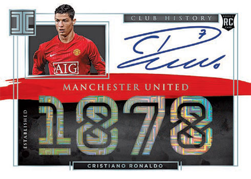 2020-21 Panini Impeccable Premier League Club History Autographs Cristiano Ronaldo