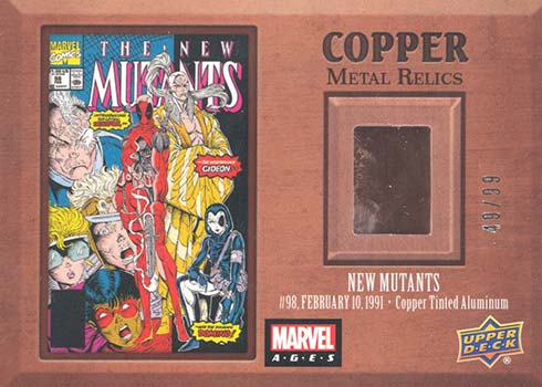 2020 Upper Deck Marvel Ages Copper Metal Relics New Mutants
