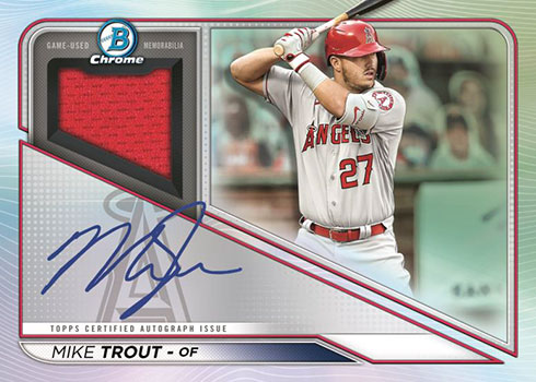 2021 Bowman Chrome Baseball Chrome Auto Relics