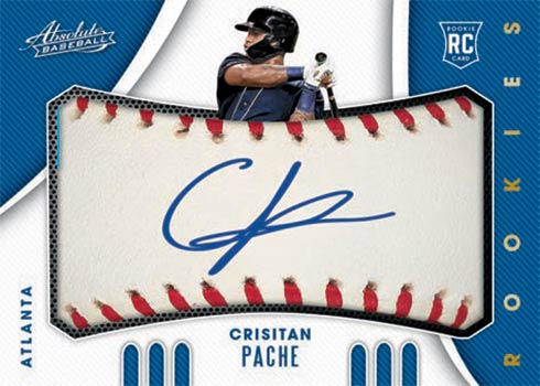 2021 Panini Absolute Baseball Rookie Baseball Materials Signatures Cristian Pache