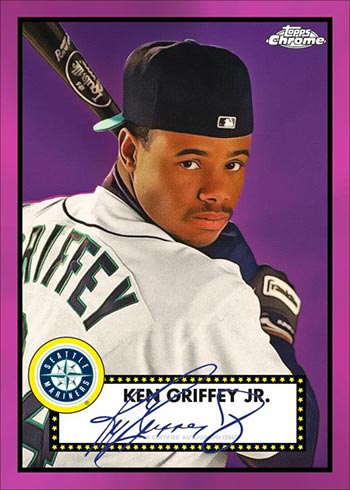 2021 Topps Chrome Platinum Anniversary Baseball Autographs Pink Refractors Ken Griffey Jr.