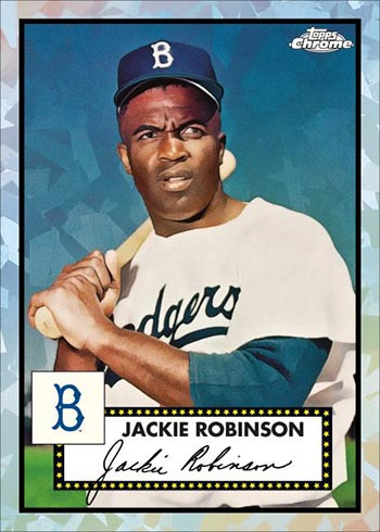 2021 Topps Chrome Platinum Anniversary Baseball Atomic Refractors Jackie Robinson