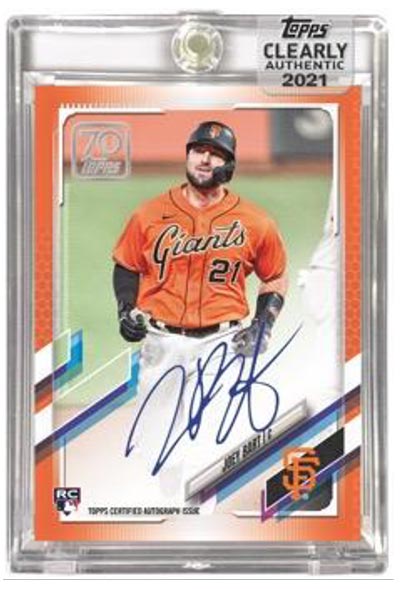 2021 Topps Clearly Authentic Baseball Orange Autographs Joey Bart