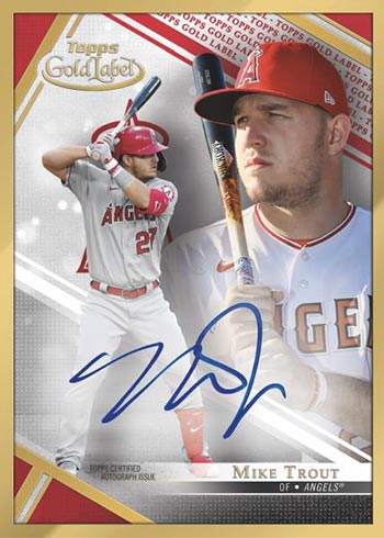 2021 Topps Gold Label Baseball Framed Autographed Red Mike Trout