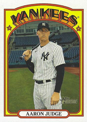 2021 Topps Heritage Aaron Judge Team Color Swap Yankees #121 PSA 10