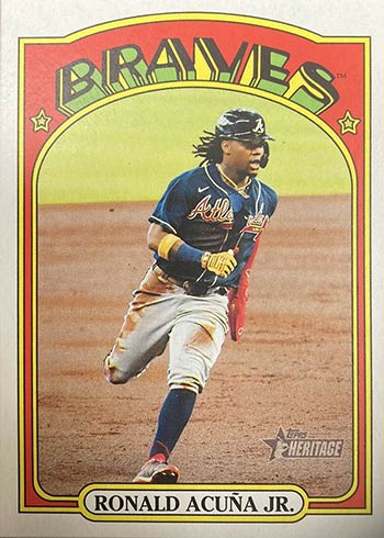 RONALD ACUNA JR 2021 TOPPS 1986 RETRO JERSEY RELIC #86R-RA BRAVES