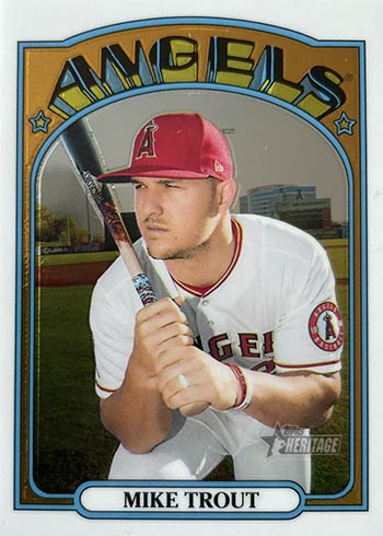 2021 Topps Heritage Baseball Chrome Mike Trout