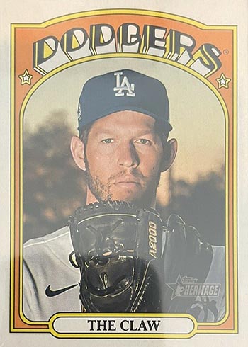 Clayton Kershaw 2021 Topps Heritage #38 Los Angeles Dodgers Baseball Card