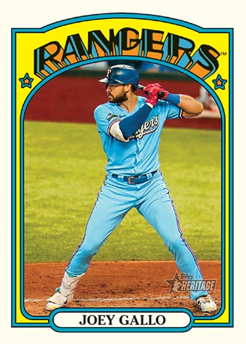 2021 Topps Heritage #179 Joey Gallo Texas Rangers MLB Baseball Trading Card