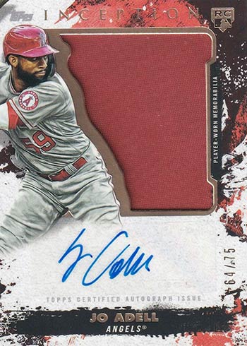 2021 Topps Inception Baseball Inception Autographed Jumbo Patch Jo Adell