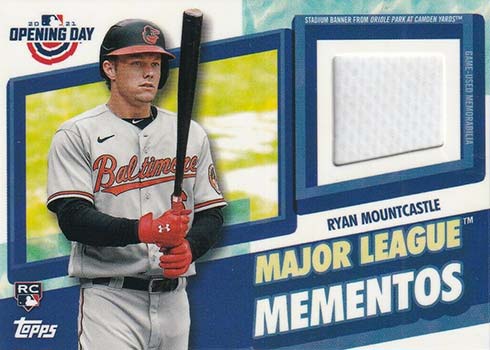 2021 Topps Opening Day Baseball Major League Mementos Ryan Mountcastle