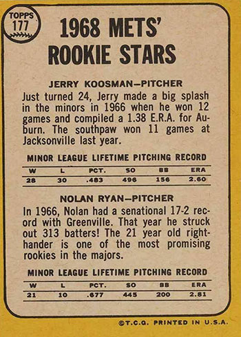 1968 Topps Nolan Ryan Rookie Card: The Ultimate Collector's Guide - Old  Sports Cards