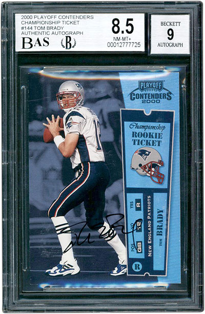 Tom Brady autographed rookie card sells for record $3.1 million