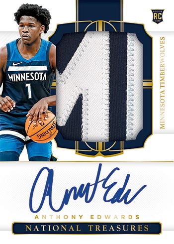 2020-21 Panini National Treasures Basketball Checklist, Hobby Box Info