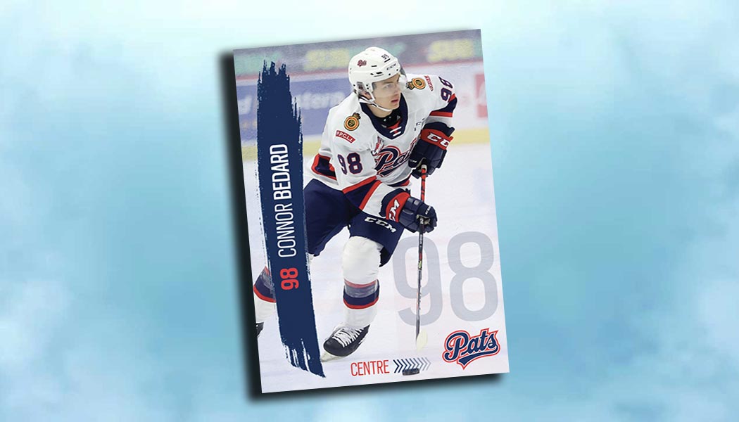 Connor Bedard's First Hockey Card Arrives in Pats Team Set