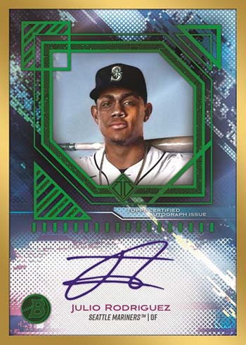 2021 Bowman Transcendent Baseball Transcendent Autographs Emerald Julio Rodriguez