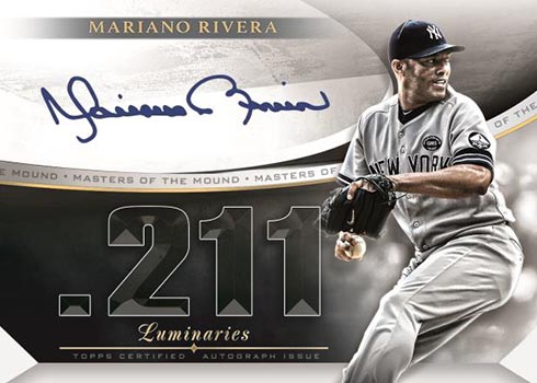 2021 Topps Luminaries Baseball Masters of the Mound Autographs Mariano Rivera