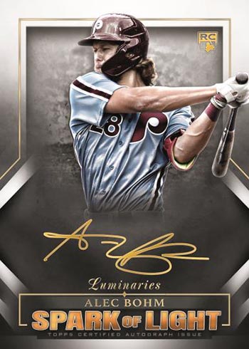 2021 Topps Luminaries Baseball Sparks of Light Autographs Alec Bohm