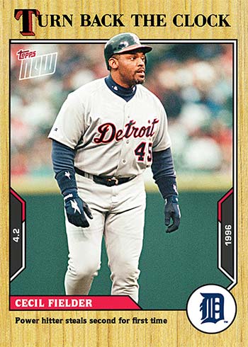 Cecil Fielder - 2022 MLB TOPPS NOW® Turn Back The Clock - Card 95