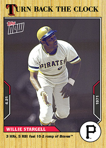 2022 Topps Now Turn Back The Clock #124 - WILLIE STARGELL - Pirates - PR:  274