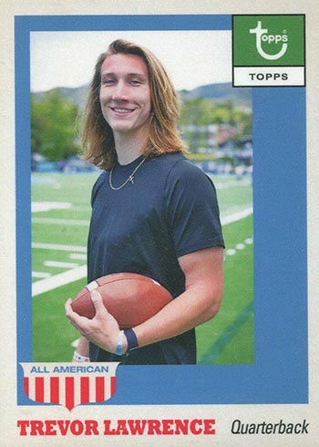 2021 Topps x Trevor Lawrence 1 1955 Topps All-American Football