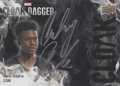 2021 Upper Deck Cloak and Dagger Cloak Autographs Aubrey Joseph