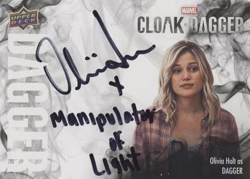 2021 Upper Deck Cloak and Dagger Dagger Inscription Autographs Olivia Holt