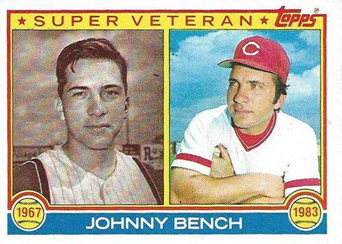 1983 Topps Baseball Johnny Bench Super Veteran