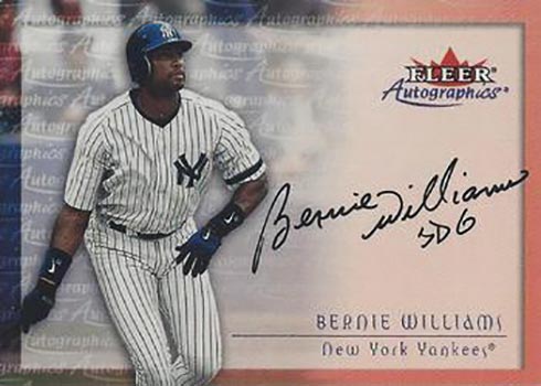 Bernie Williams Equipment Public Autograph Ticket – Diamond