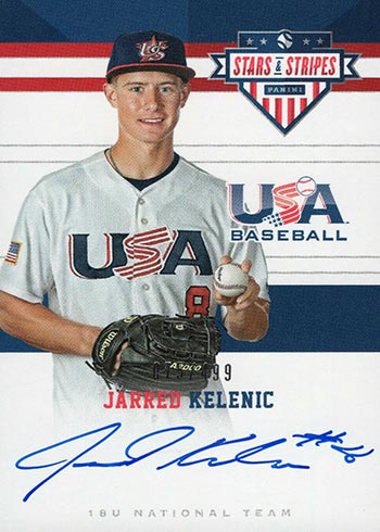 Jarred Kelenic 2018 Team USA Auto Jersey /99 Baseball Stars & Stripes *NM/M  Cond