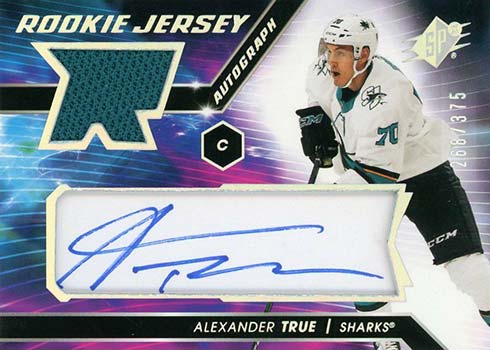 2020-21 SPx Hockey Rookie Jersey Autographs Alexander True