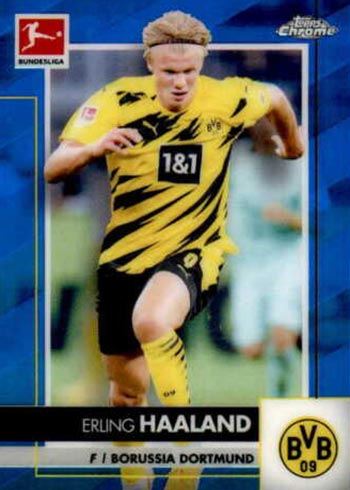 2020-21 Topps Chrome Bundesliga Blue Refractors Erling Haaland