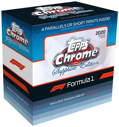 2020 Topps Chrome Sapphire Formula 1 Checklist, F1 Hobby Box Info