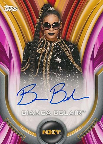 2020 Topps WWE Women's Division Roster Autographs Pink Bianca Belair