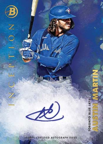 2021 Bowman Inception Baseball Austin Martin Autograph
