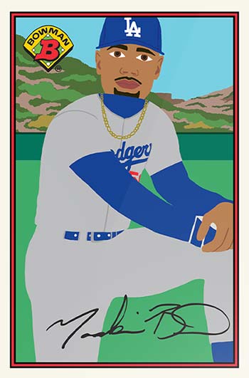 2021 Bowman x Keith Shore Mookie Betts