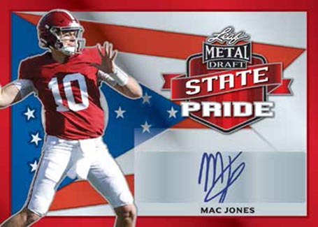 2021 Leaf Metal Draft Football State Pride Mac Jones