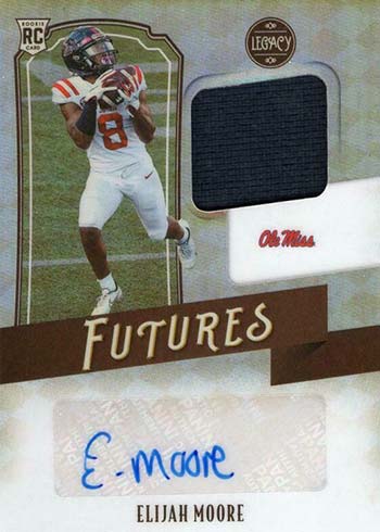 2021 Panini Legacy Futures Autographs 22 Elijah Moore Rookie Dual