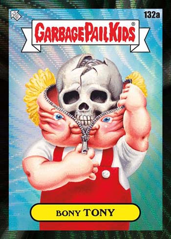 2021 Topps Garbage Pail Kids Chrome Black Wave Refractor Bony Tony