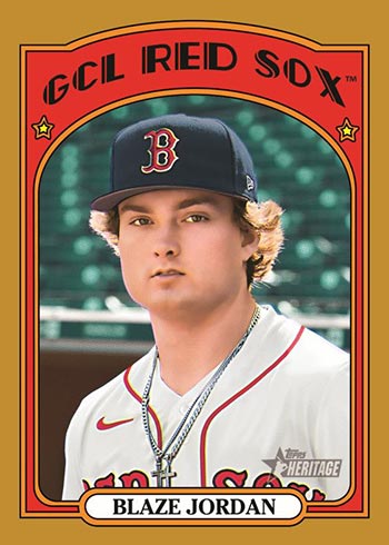 2021 Topps Heritage Minors Baseball Gold Blaze Jordan