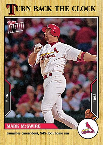 Mark McGwire - 2022 MLB TOPPS NOW® Turn Back The Clock - Card 89