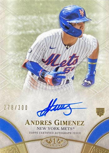 2021 Topps Tier One Baseball Break Out Autographs Andres Gimenez