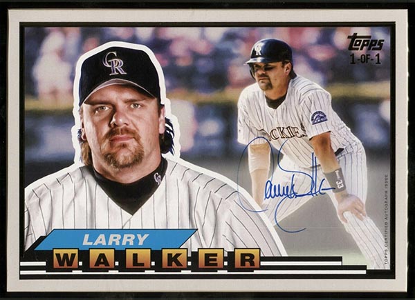 Autographed 2004 Topps Colorado Rockies: Larry Walker MLB 