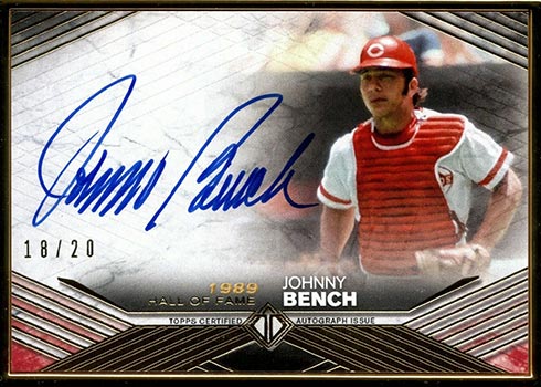 2021 Topps Transcendent Hall of Fame Baseball Autographs Variations Johnny Bench